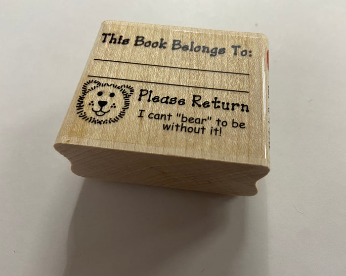 Teacher's Stamp - Bear Book Belongs - Creative Shapes Etc.