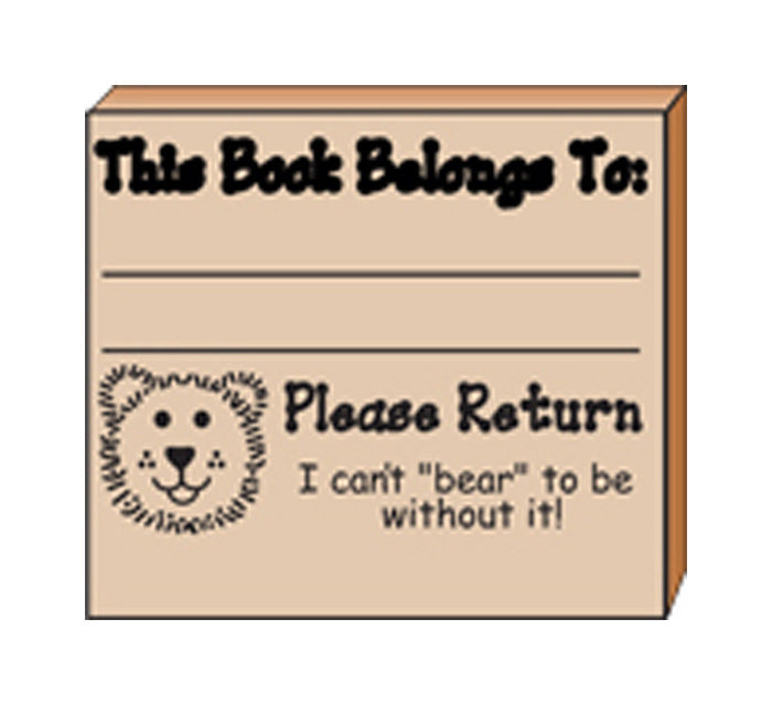 Teacher's Stamp - Bear Book Belongs - Creative Shapes Etc.