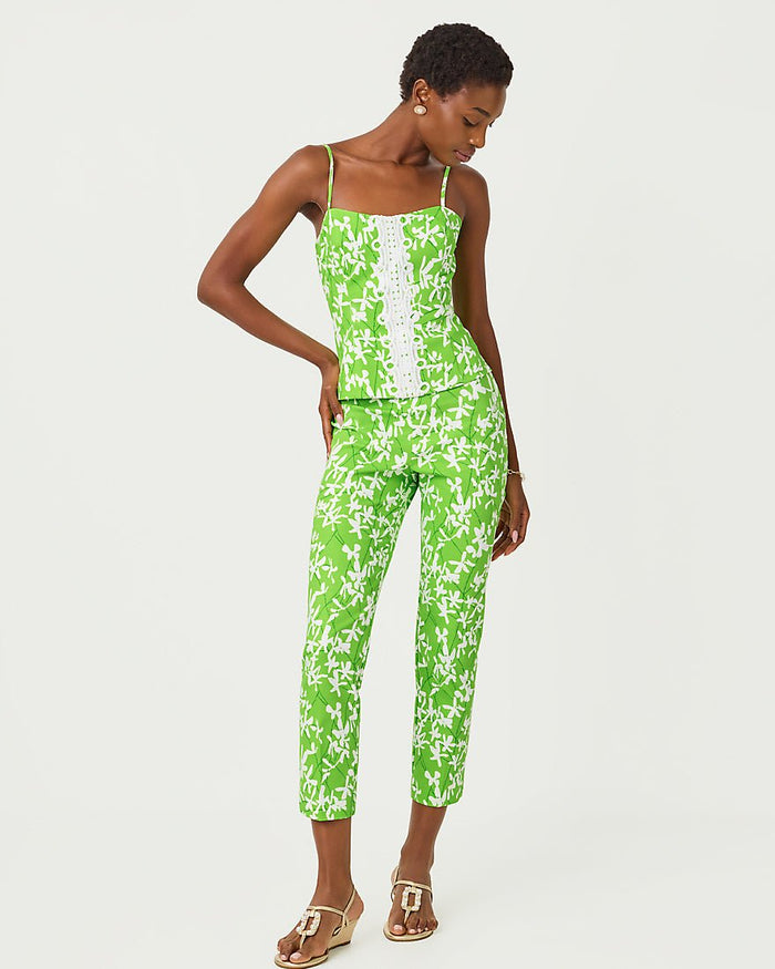 Lilly Pulitzer - Shelli Stretch Top - Crocodile Green Liza