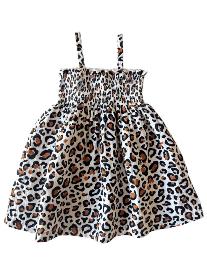 SIIX Collection Muslin Smocked Tube Dress - Leopard (Final Sale)
