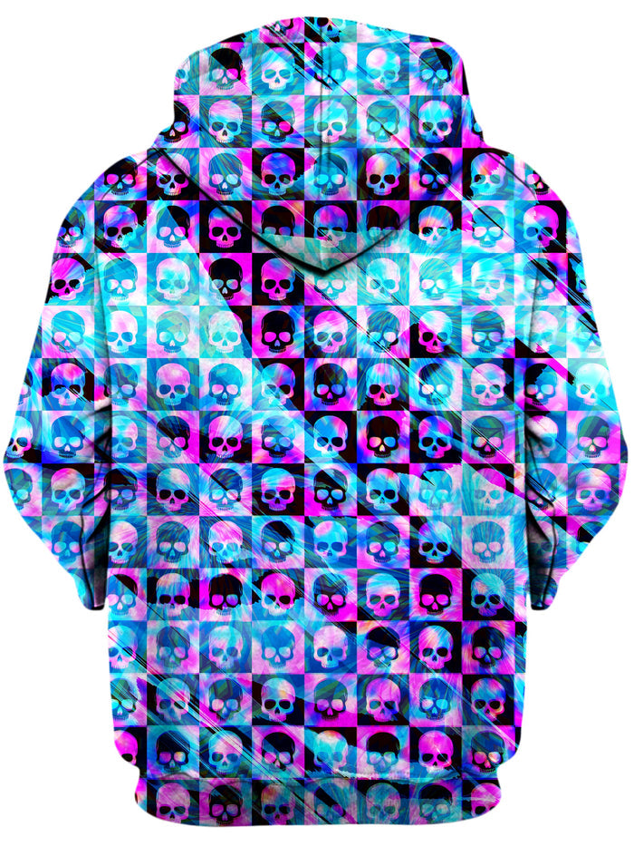 Skull Fam Blue Unisex Zip-Up Hoodie Art Designs Works Epic Hoodie