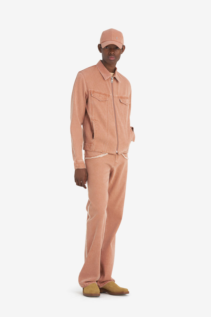 SLIM DENIM JACKET 42 / APRICOT