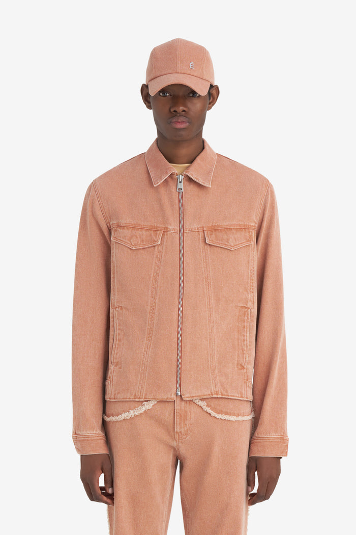 SLIM DENIM JACKET 42 / APRICOT