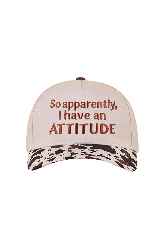 "So Apparently, I Have An Attitude" Ball Cap-Cute-Trendy-Shop-Womens-Boutique-Clothing-Store
