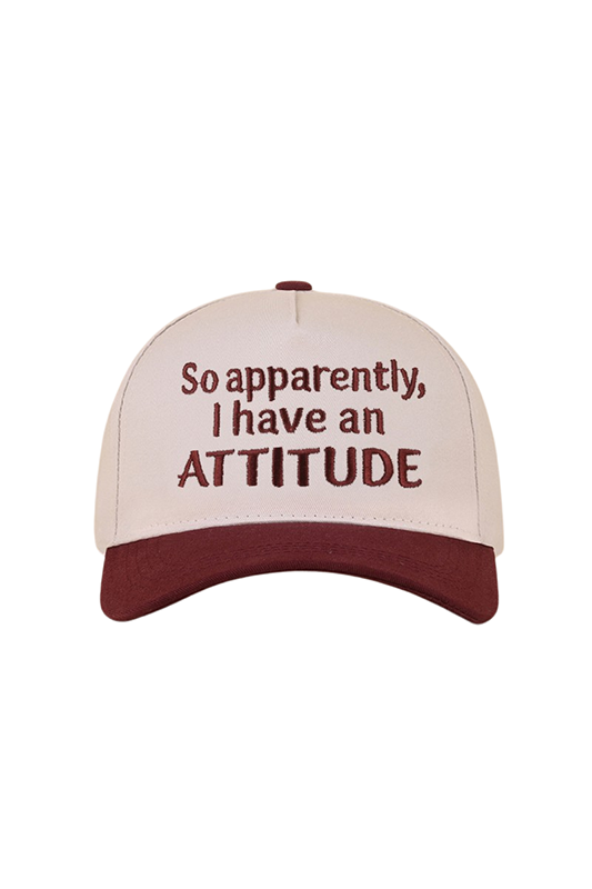 "So Apparently, I Have An Attitude" Ball Cap-Cute-Trendy-Shop-Womens-Boutique-Clothing-Store