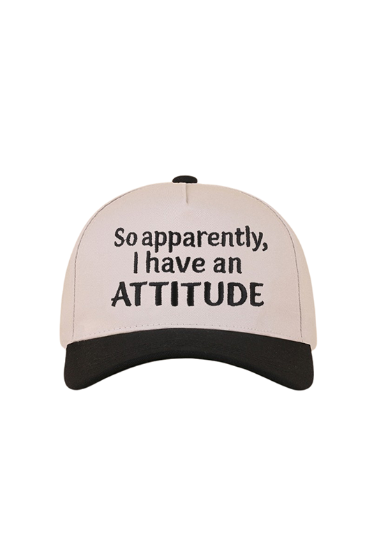 "So Apparently, I Have An Attitude" Ball Cap-Black-Cute-Trendy-Shop-Womens-Boutique-Clothing-Store