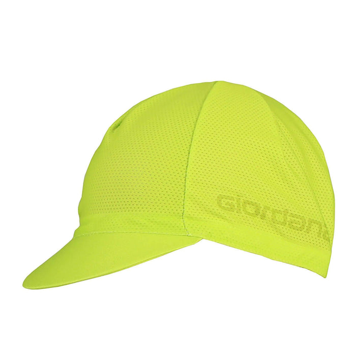 Solid Mesh Cap by Giordana Cycling, LIME, Made in Italy