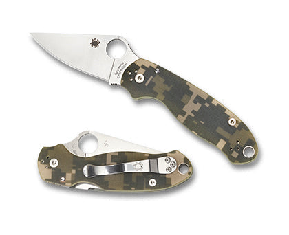 Spyderco Para 3 CPM S45VN camo folder — full knife — Empire Outfitters