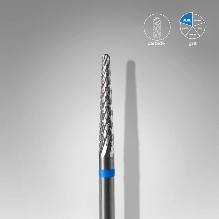 Staleks Carbide nail drill bit "cone" blue, 2.3 mm Drill Bit Staleks