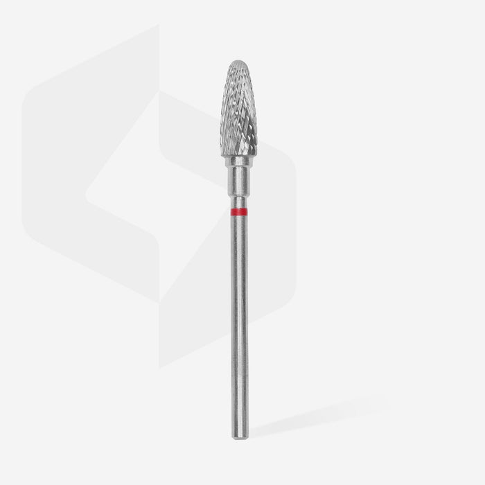 Staleks Carbide nail drill bit "corn" red, 5 mm Drill Bit Staleks