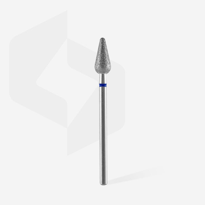 Staleks Diamond nail drill bit "pear" blue, 5 mm Drill Bit Staleks
