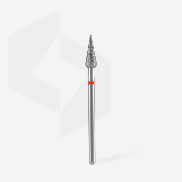 Staleks Diamond nail drill bit "pear" red, 4 mm Drill Bit Staleks