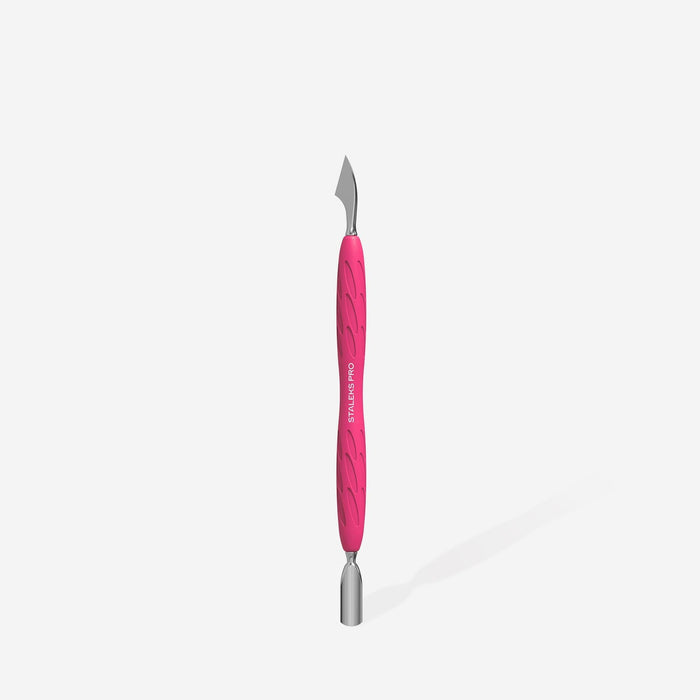 Staleks Manicure pusher with silicone handle “Gummy” UNIQ 10 TYPE 3 (narrow rounded pusher + hatchet) Cuticle Pusher Staleks