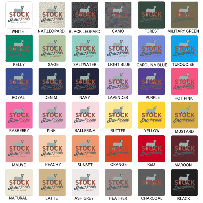 Stock Show Broke- CHOOSE YOUR ANIMAL– Infant/Toddler/Youth