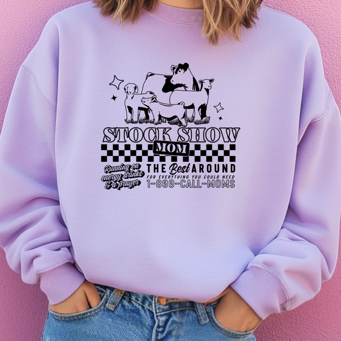 Stock Show Mom Checker– Crewneck