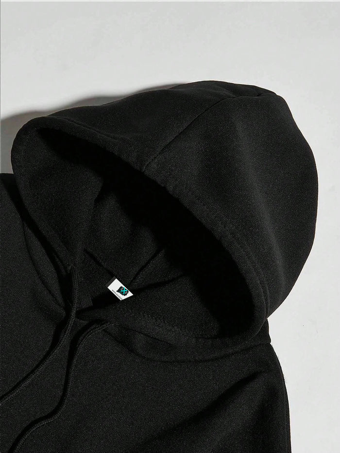 SXV Men's Hoodie With Car & Slogan Print And Thermal Lined