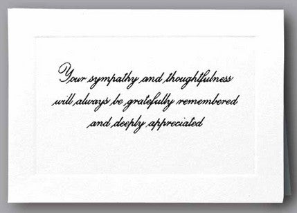 Sympathy and Thoughtfulness Raised Acknowledgment- ST192-AK