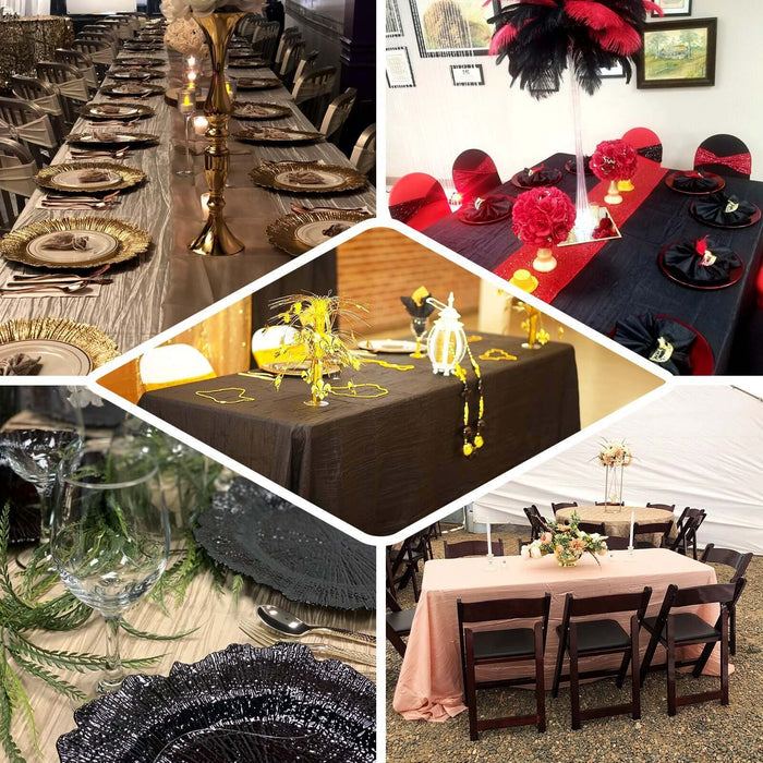 Elegant table settings with various decorations for special events.