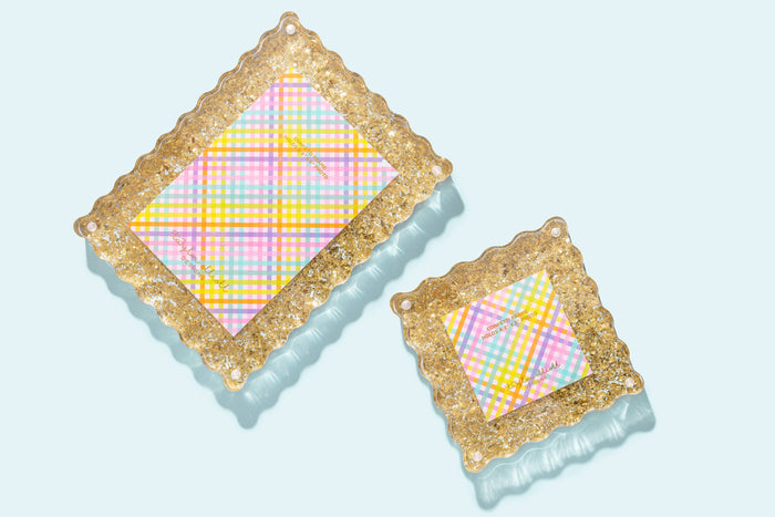 Taylor Elliott Designs - Small Acrylic Picture Frame - Gold Confetti