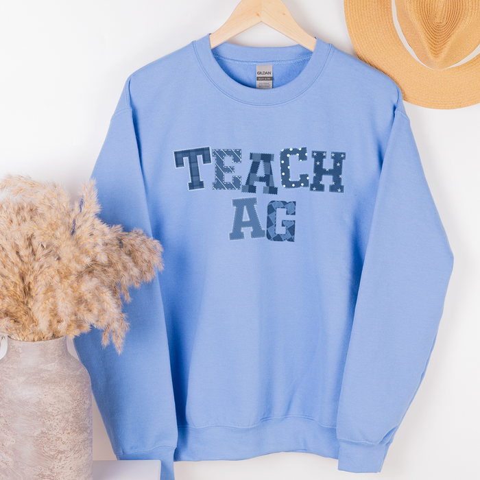 Teach Ag Patchwork– Crewneck