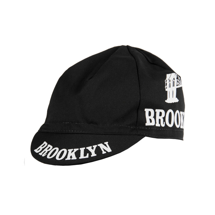 TEAM BROOKLYN CAP BLACK by Giordana Cycling, BLACK, Made in Italy