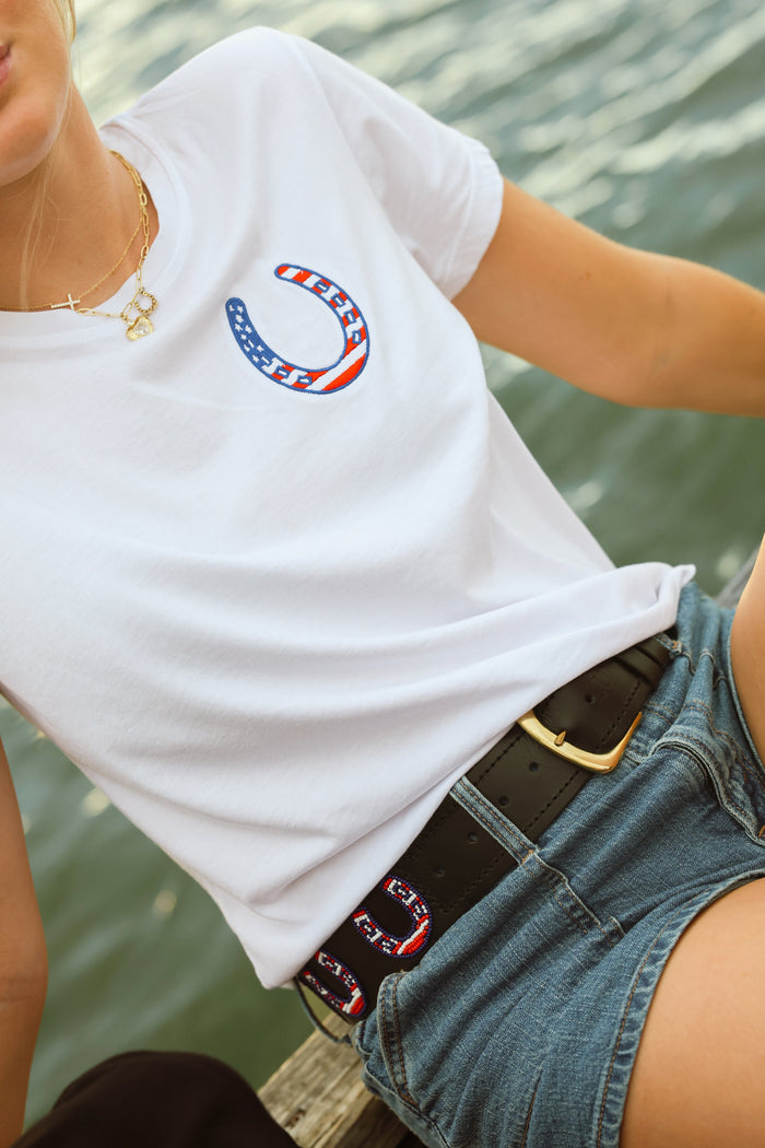 The Barn Dallas Lucky American T-Shirt - Equiluxe Tack