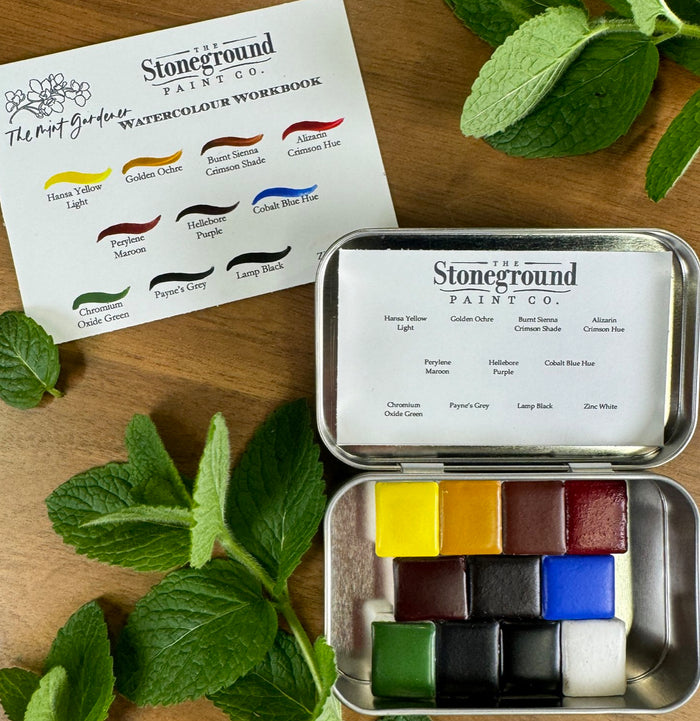 The Mint Gardener Stoneground Watercolor Workbook Palette