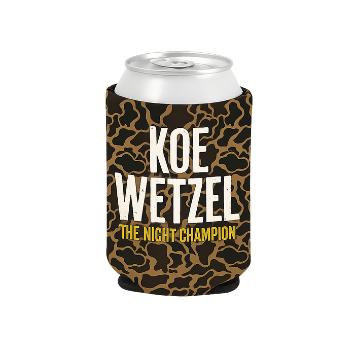 "The Night Champion" Camo Koozie