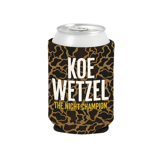 "The Night Champion" Camo Koozie