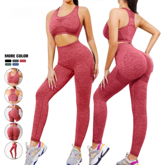 Tight Trouser Pant Workout Gym Scrunch Butt Lift Fitness Yoga Leggings Set