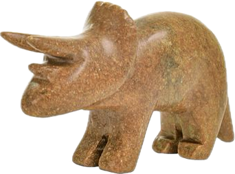 Triceratops Soapstone Carving and Whittling