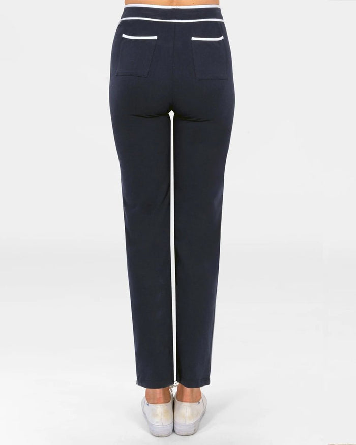 Gretchen Scott - Trim It Up Sweatpant - Navy White