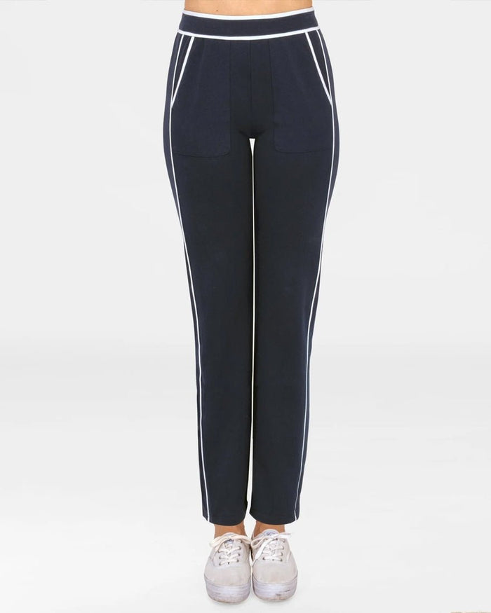 Gretchen Scott - Trim It Up Sweatpant - Navy White