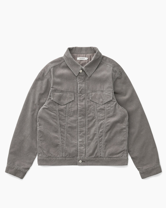Trucker Blouson Cotton Cord Sulfur Dye With Windstopper® Gray