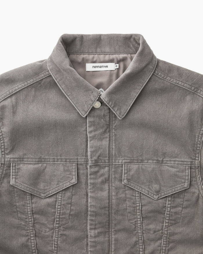 Trucker Blouson Cotton Cord Sulfur Dye With Windstopper® Gray
