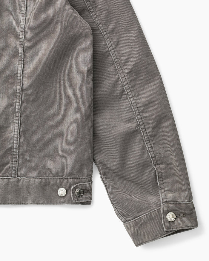 Trucker Blouson Cotton Cord Sulfur Dye With Windstopper® Gray