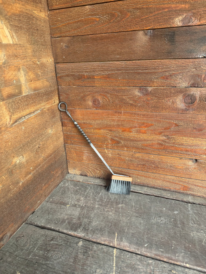 Twisted Iron Fireplace Ash Brush - Old West Iron
