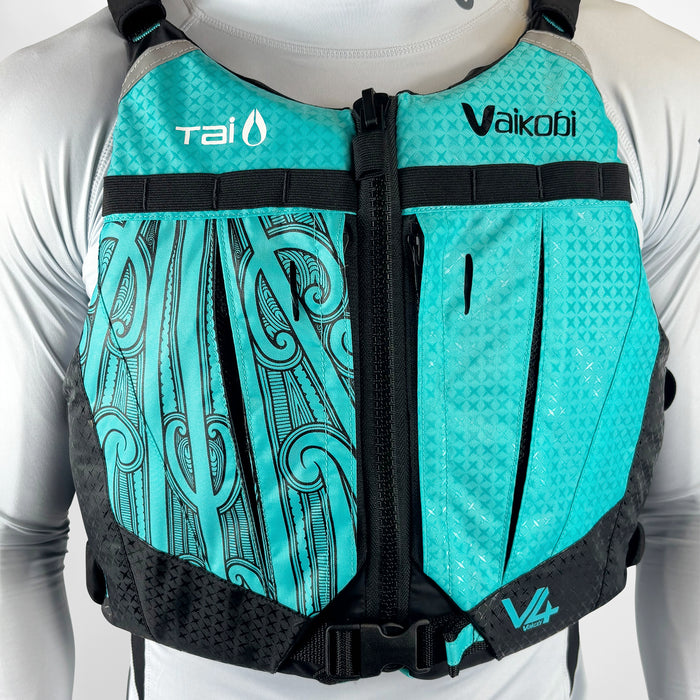 V4 PFD - Tai Paddles Pūhoro Design - Teal/Black
