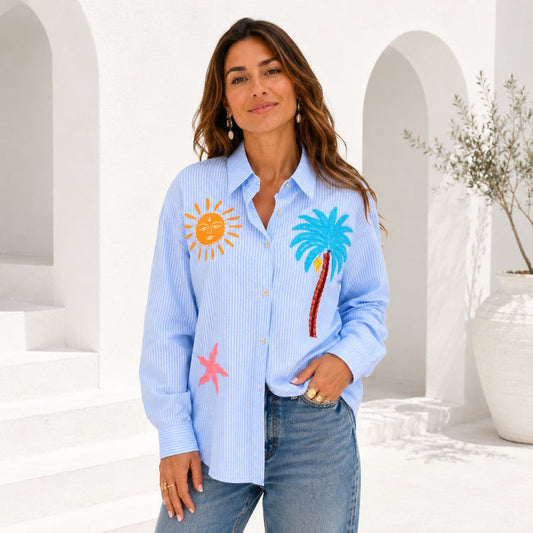 Vacay Dreaming "Julia" Long Sleeve Shirt