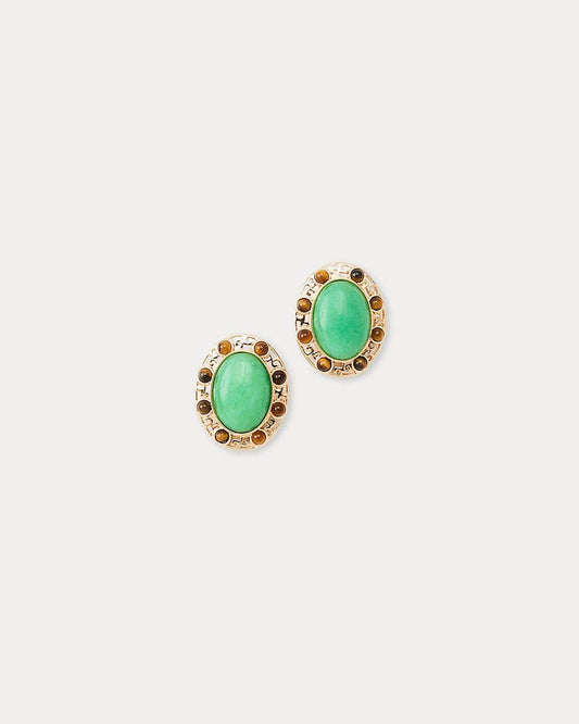Lilly Pulitzer - Via Palm Earrings - Chateau Green