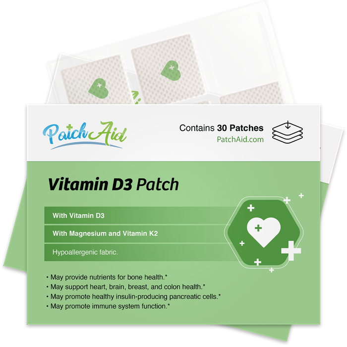 Vitamin D3 with K2 Patch - Bone, Heart & Immune Support