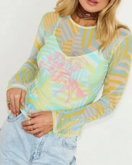Western Abstract Long Sleeve