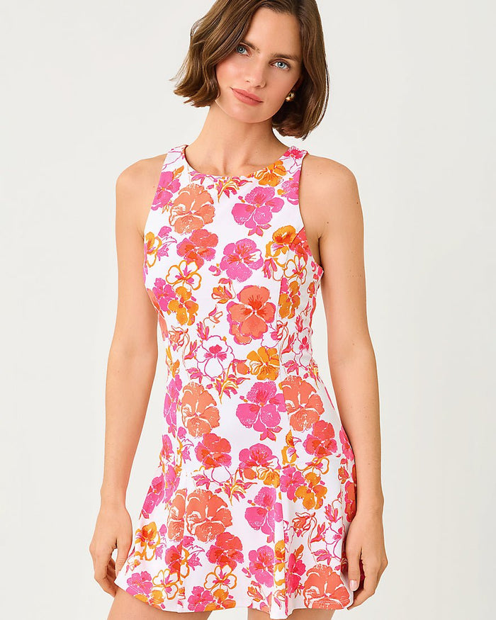 Lilly Pulitzer - Westley Active Dress Upf 50 Plus - Resort White Pansy Fansy