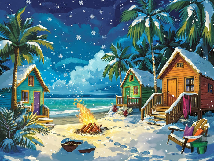 Whimsical Winter Beach