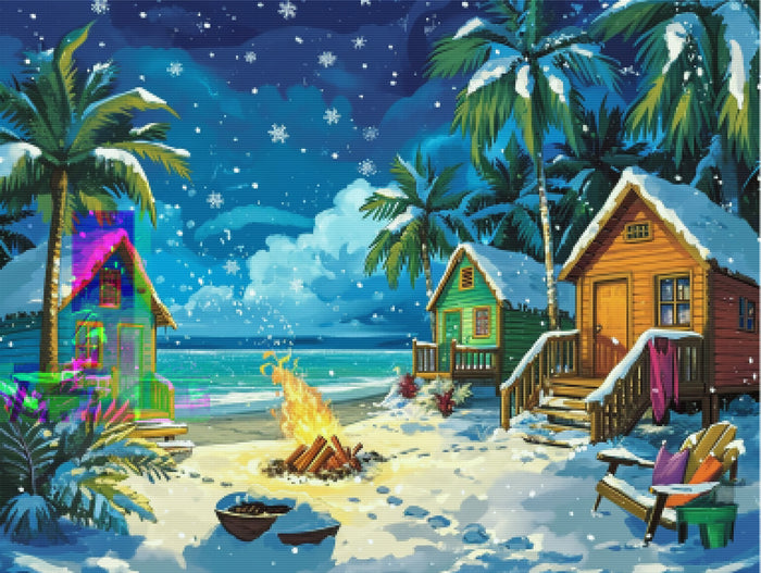 Whimsical Winter Beach