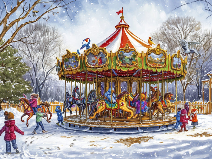 Whimsical Winter Carousel