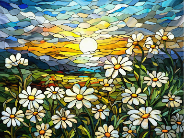 White and Yellow Daisies