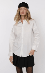 White Dazed Poplin Shirt - Amor Lafayette