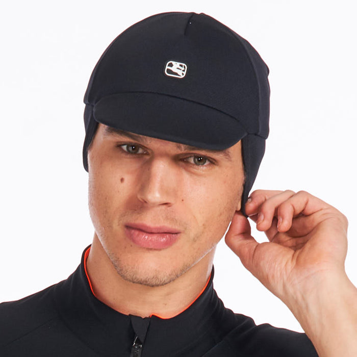 WINTER CAP BLACK by Giordana Cycling, BLACK, Made in Italy