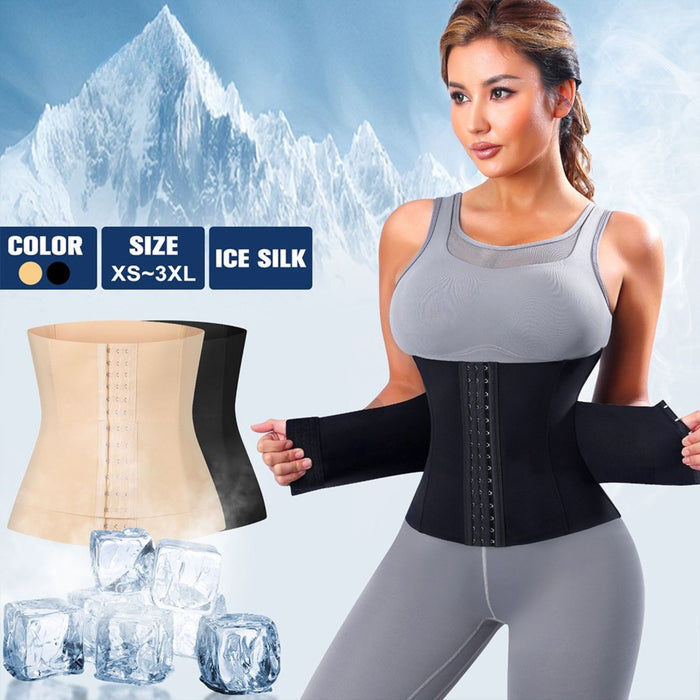 Women Trimmer Cincher Corset Double Belt Waist Trainer Shapewear